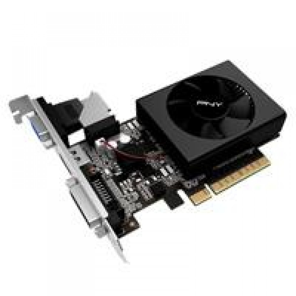 TARJETA DE VIDEO PNY NVIDIA GT710/PCIE X 8.2/2 GB/GDDR3/DVI/HDMI/VGA/BAJO PERFIL/GAMA BASICA