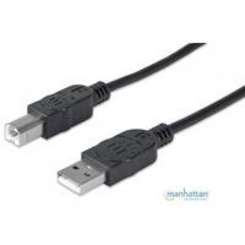 CABLE USB 2.0 MANHATTAN A-B DE 1.8 MTS NEGRO