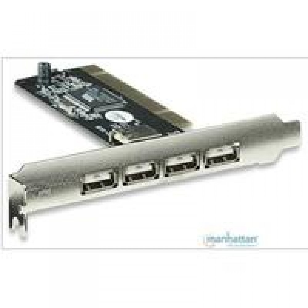 TARJETA USB MANHATTAN PCI VERSION 2.0 4 PUERTOS