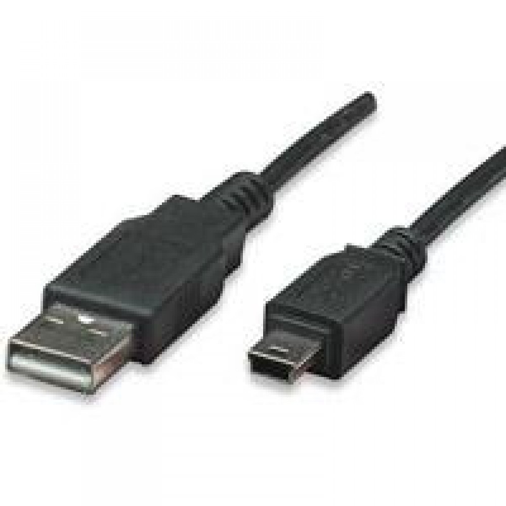 CABLE USB 2.0 A MACHO / MINI B DE 5 PINES NEGRO 1.8 MTS MANHATTAN
