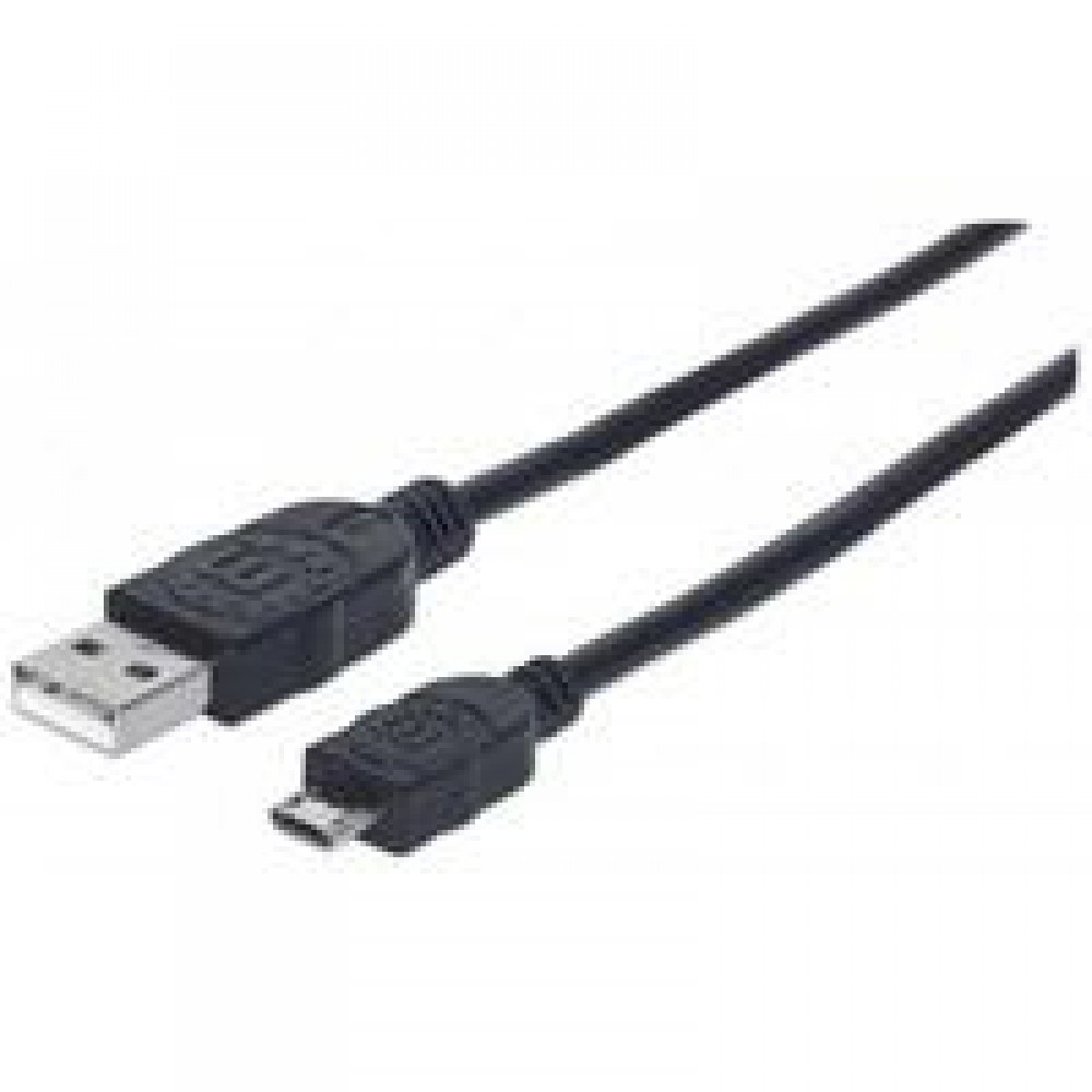 CABLE USB MANHATTAN DE ALTA VELOCIDAD VERSIN 2.0 A-MICRO B 3.0M NEGRO