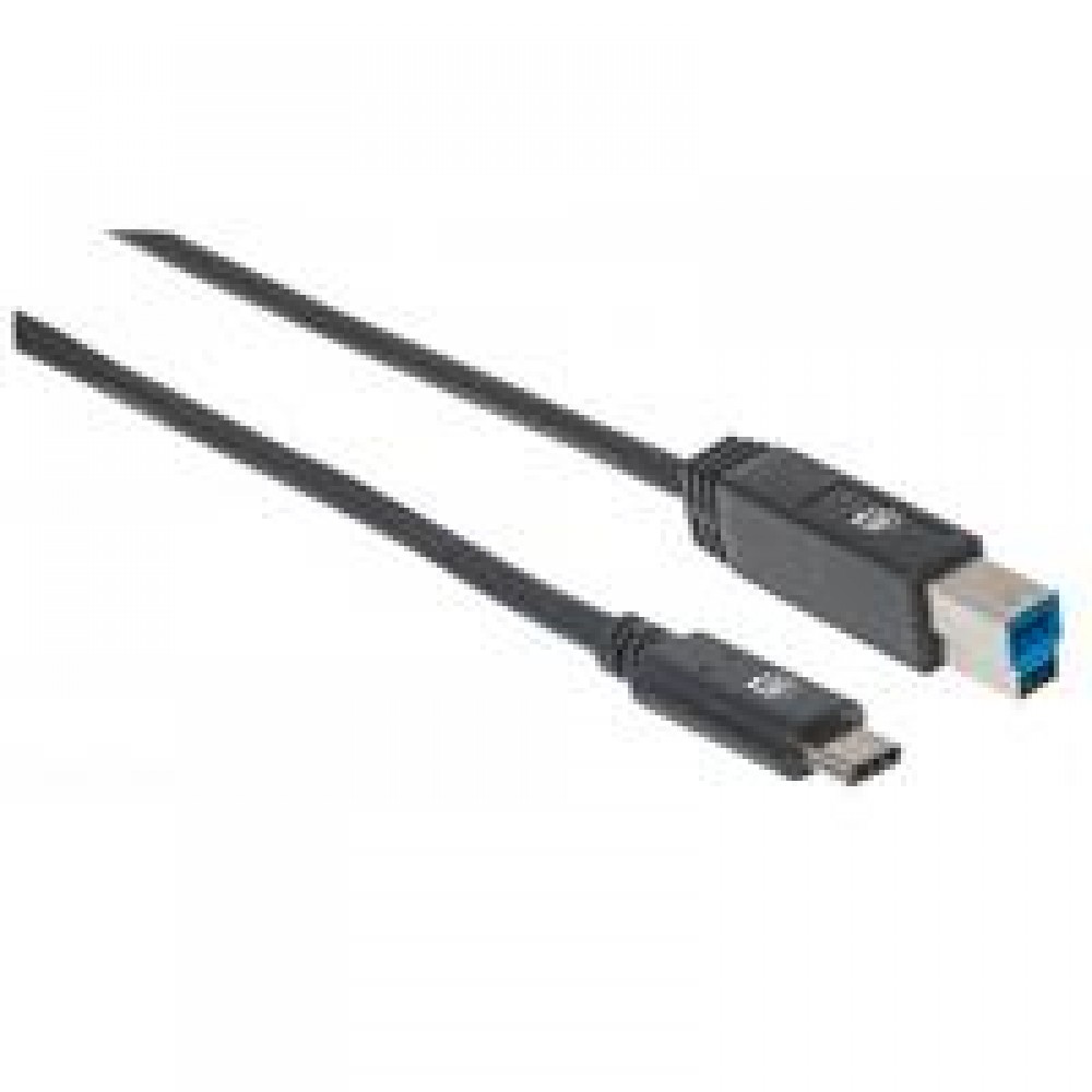 CABLE USB 3.1, GEN 1, C MACHO/ SUPERSPEED B MACHO, 5 GBPS, 2 M, NEGRO MANHATTAN