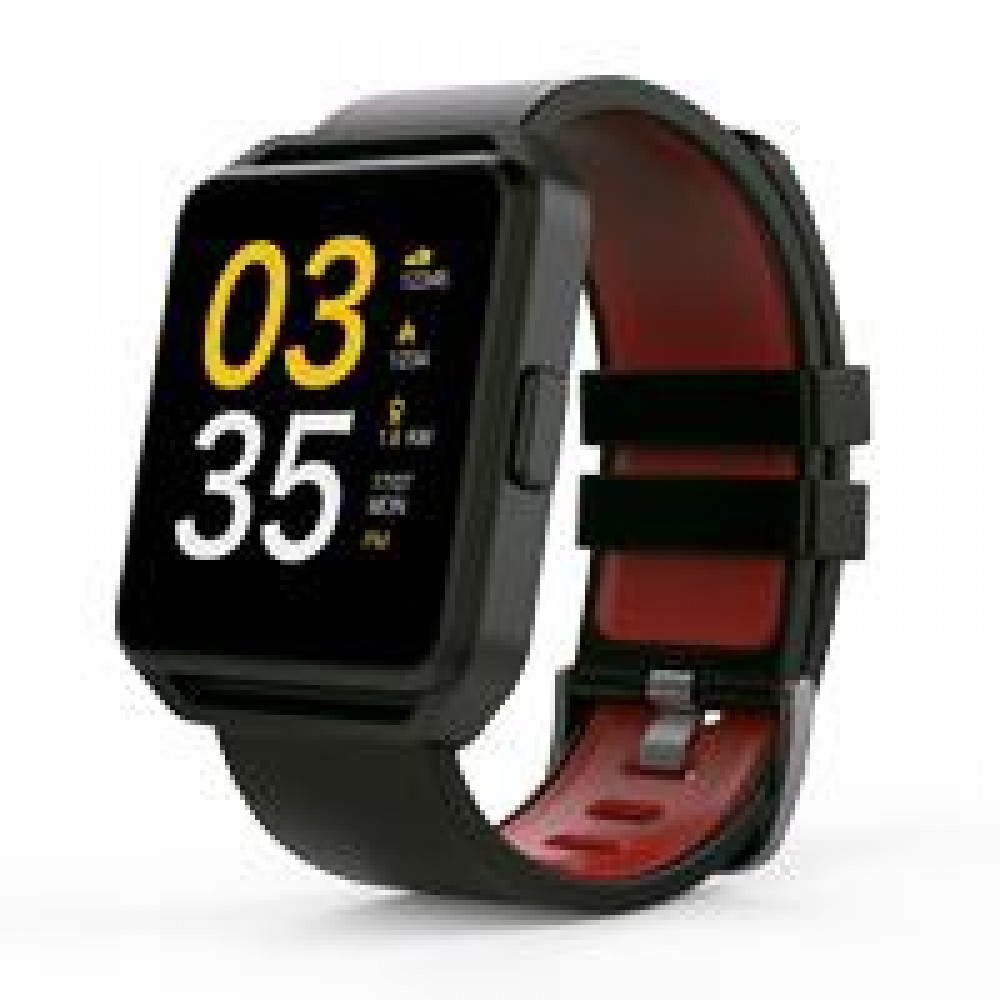 GHIA SMART WATCH/ PANTALLA 1.54 TOUCH / BT / IOS / ANDROID / NEGRO - ROJO