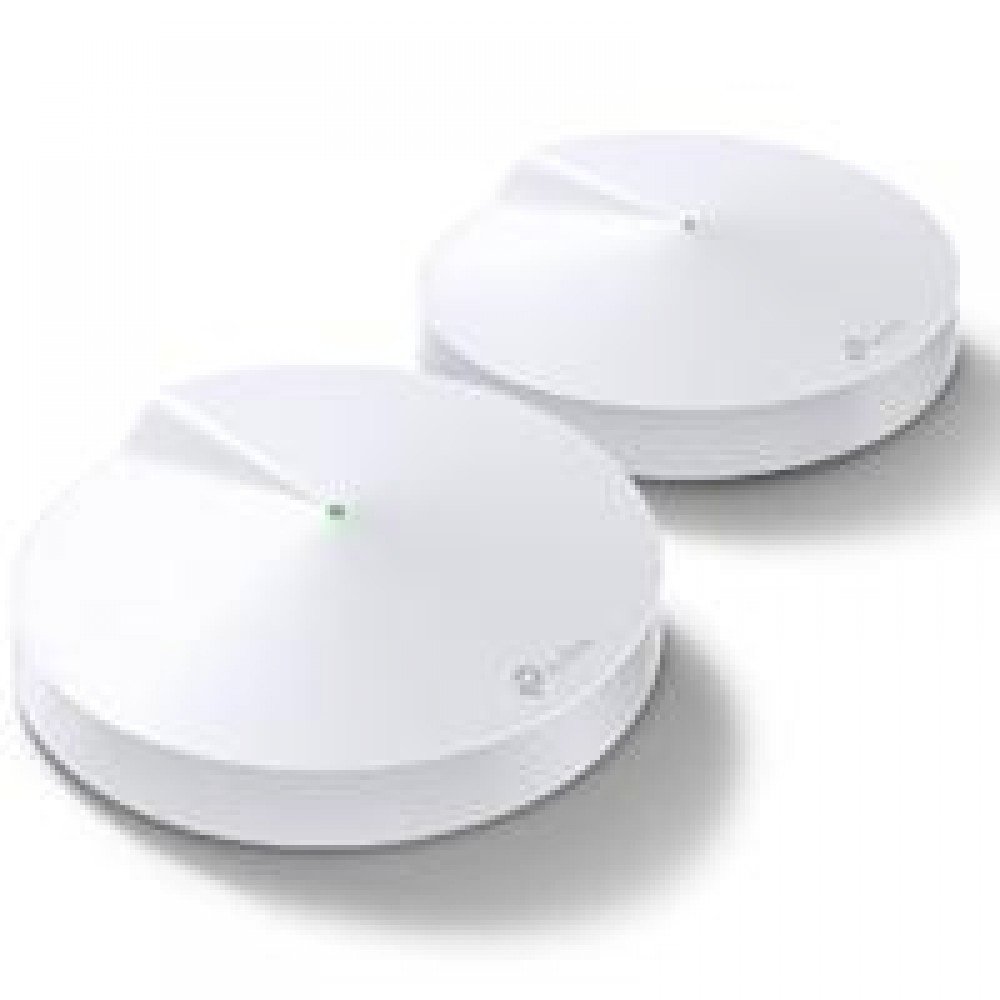 ROUTER TP-LINK DECO M5(2-PACK) 2 PIEZAS AC1300 WHOLE-HOME SISTEMA EN MALLA WI-FI PARA EL HOGAR DUAL-BAND 802.11AC/A/B/G/N BLUETOOTH 4.2, 2 RJ45 GIGABIT, 1 PUERTO USB TIPO C 4 ANTENAS INT MU-MIMO