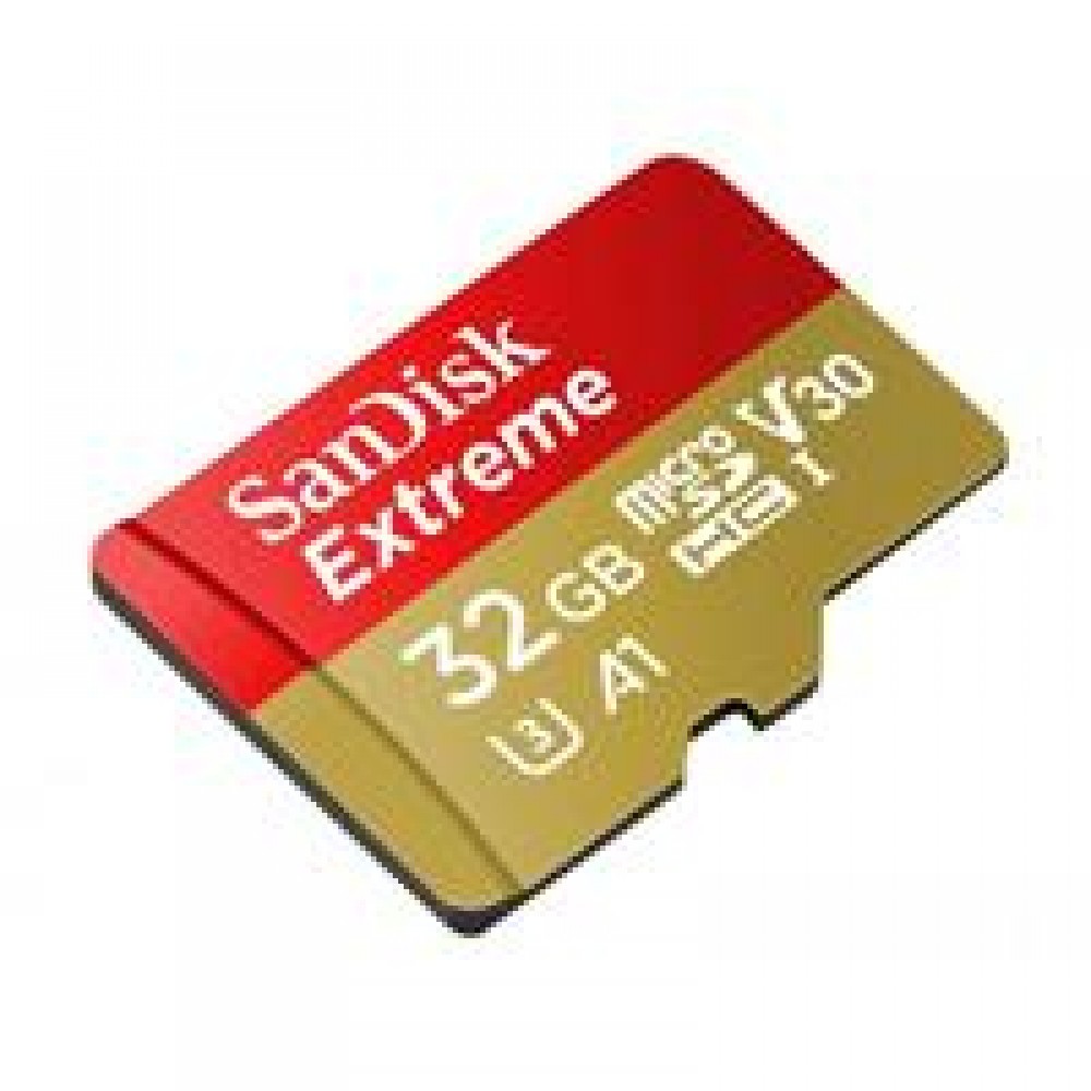 MEMORIA SANDISK EXTREME 32GB MICRO SDHC 100MB/S 4K CLASE 10 A1 V30 C/ADAPTADOR