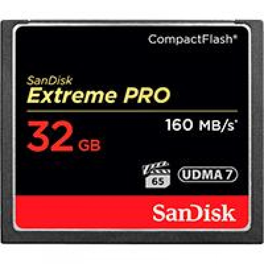 MEMORIA SANDISK 32GB COMPACTFLASH EXTREM PRO 160/150MBS VPG-20