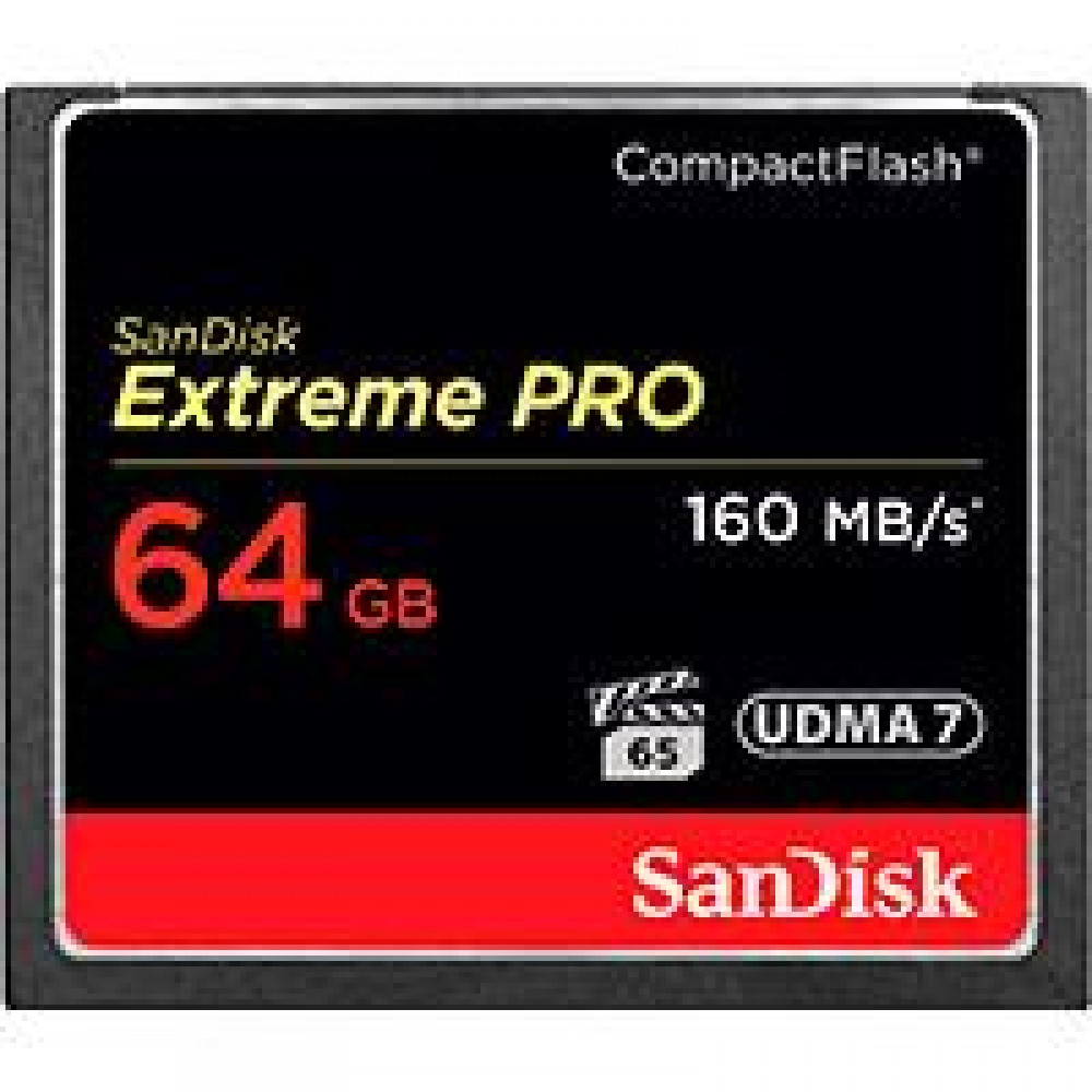 MEMORIA SANDISK 64GB COMPACTFLASH EXTREM PRO 160/150MBS VPG-20