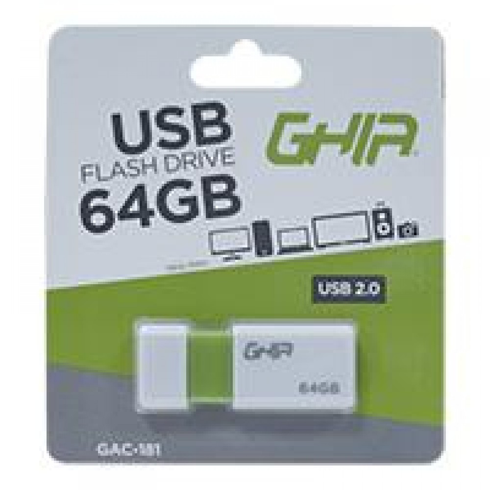 MEMORIA GHIA 64GB USB PLASTICA USB 2.0 COMPATIBLE CON ANDROID/WINDOWS/MAC