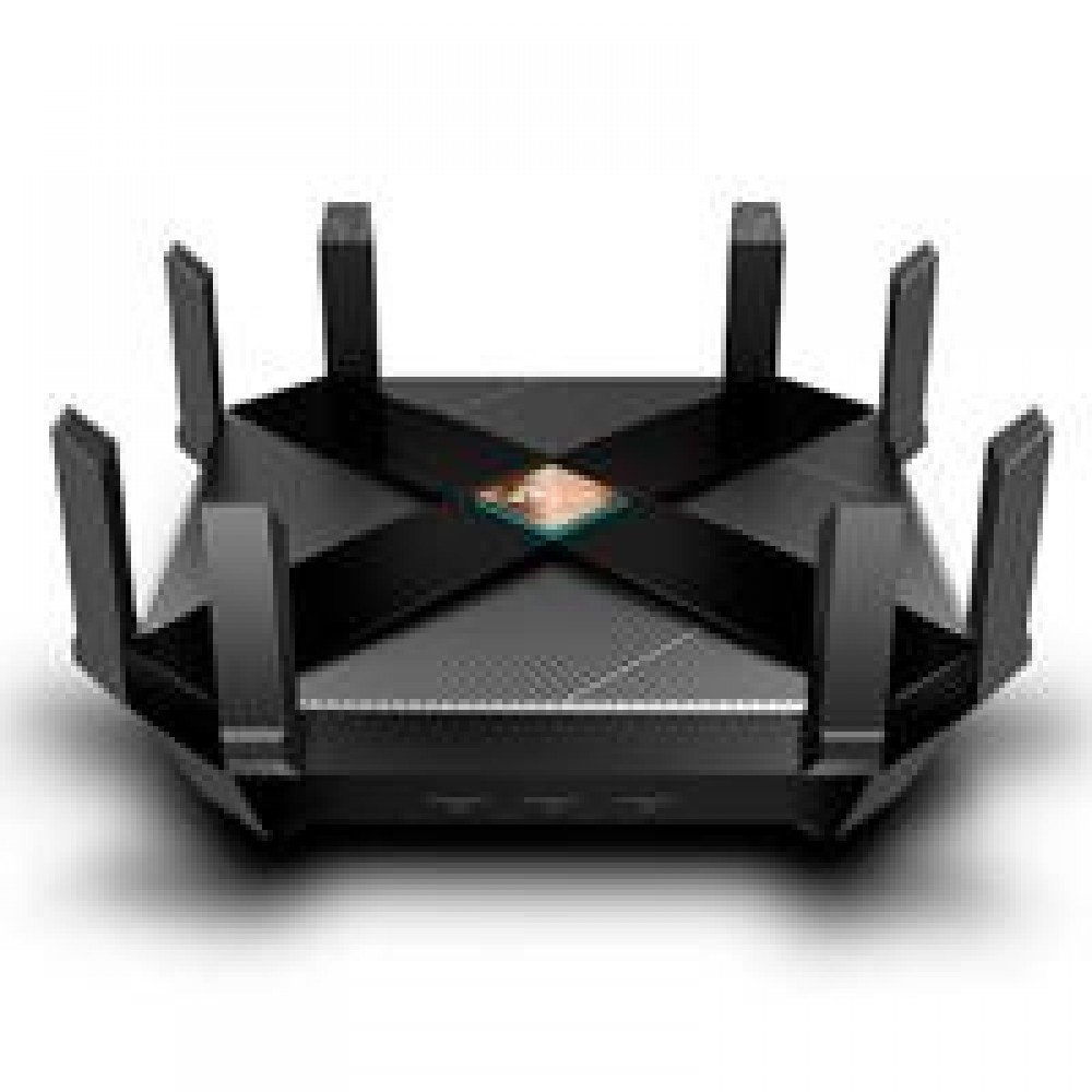 ROUTER INALAMBRICO TP-LINK ARCHER AX6000 WI-FI 6 DE PROXIMA GENERACION BANDA 2.4GHZ A 1148MBPS Y 5GHZ A 4804MBPS C/U 8 PUERTOS LAN GIGABIT 1 PUERTO WAN 2.5G 2 PUERTOS USB A Y C 3.0 Y 8 ANTENAS EXT