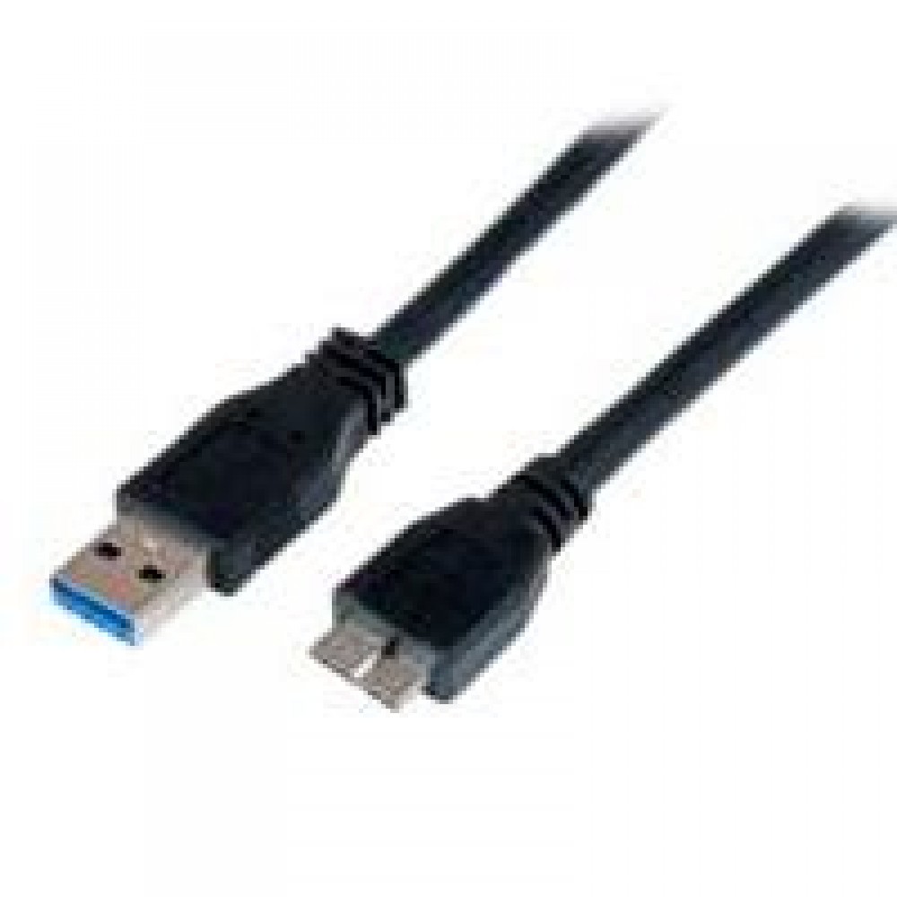 CABLE CERTIFICADO 1M USB 3.0 SUPER SPEED SS MICRO USB B MACHO A USB A MACHO ADAPTADOR - NEGRO - STARTECH.COM MOD. USB3CAUB1M