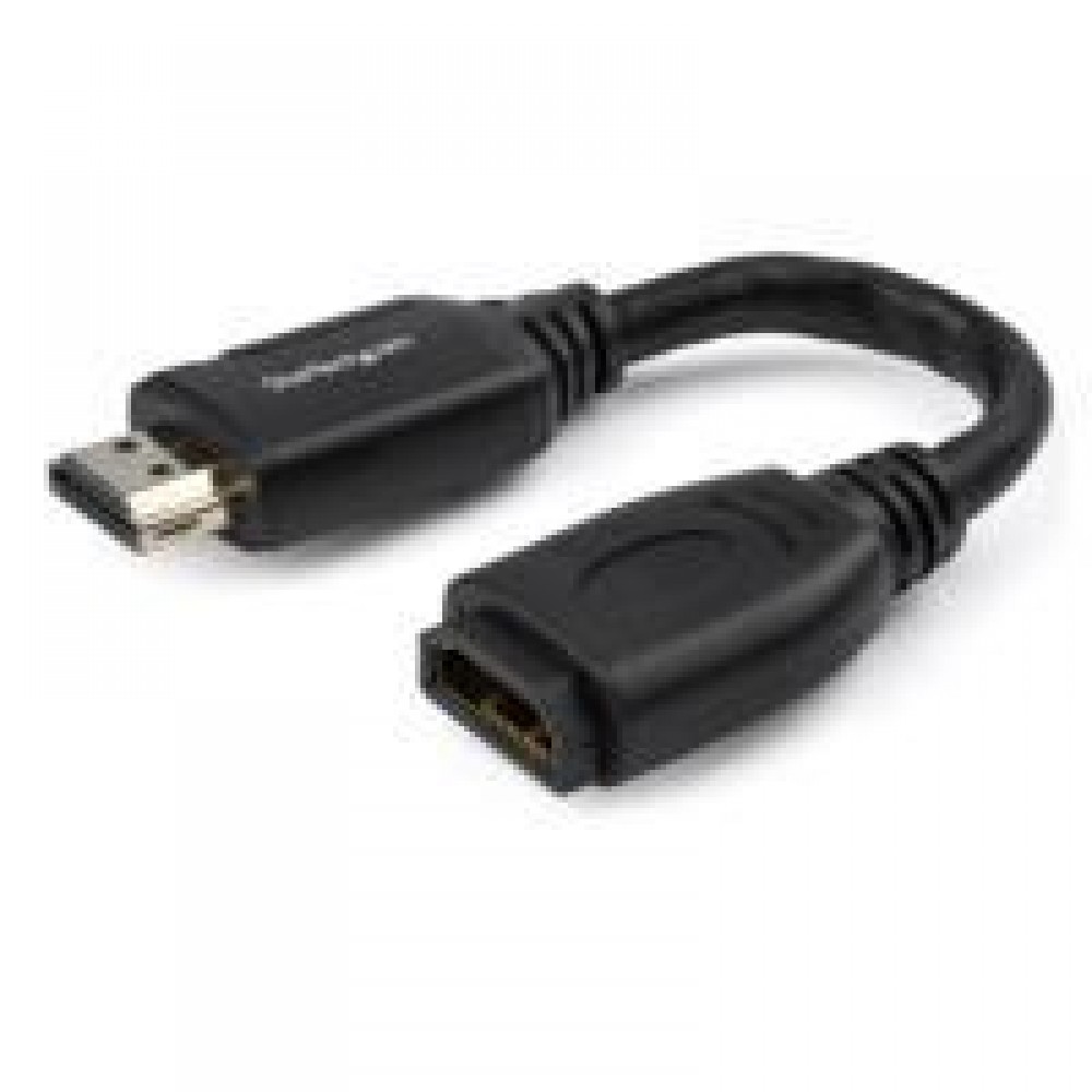 CABLE HDMI 2.0 DE 15 CM DE ALTA VELOCIDAD Y ETHERNET - CON CONECTORES DE AGARRE -PUERTO EXTENSOR - 4K 60HZ (HD2MF6INL) - STARTECH.COM MOD. HD2MF6INL