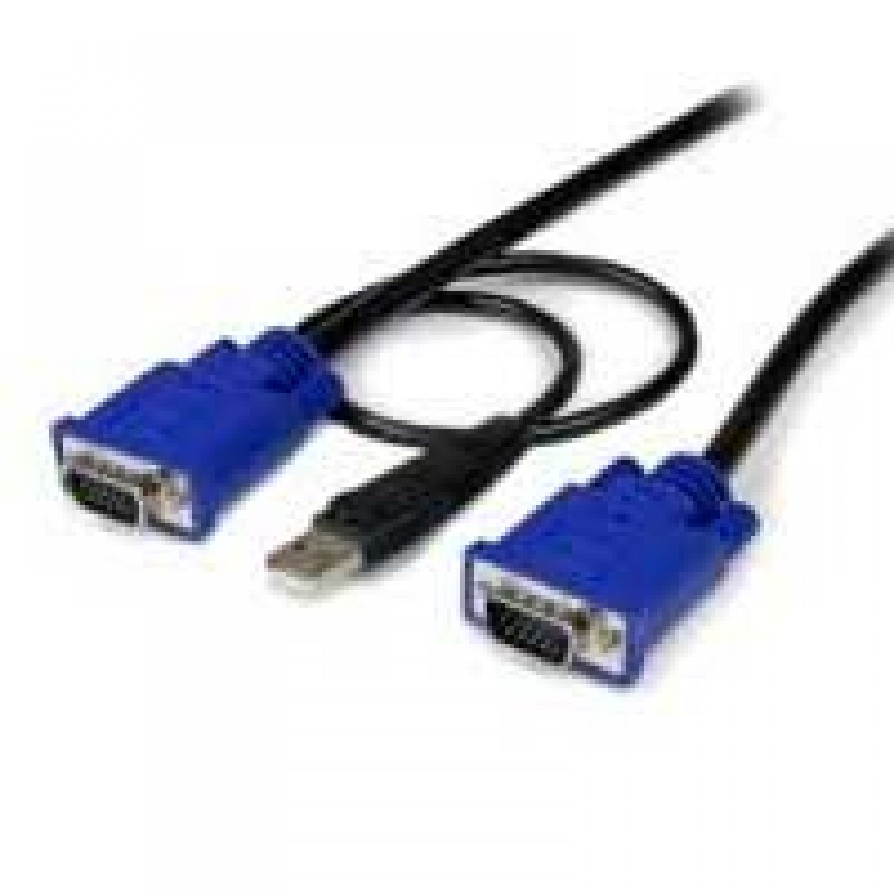 CABLE KVM DE 1.8M ULTRA DELGADO 2-EN-1 VGA USB - HD15 MACHO A MACHO - STARTECH.COM MOD. SVECONUS6