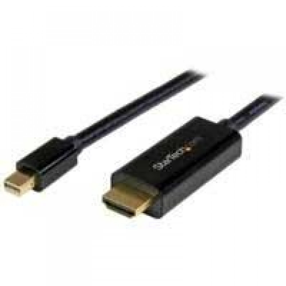 CABLE CONVERTIDOR MINI DISPLAYPORT A HDMI DE 1M - COLOR NEGRO - ULTRA HD 4K - STARTECH.COM MOD. MDP2HDMM1MB