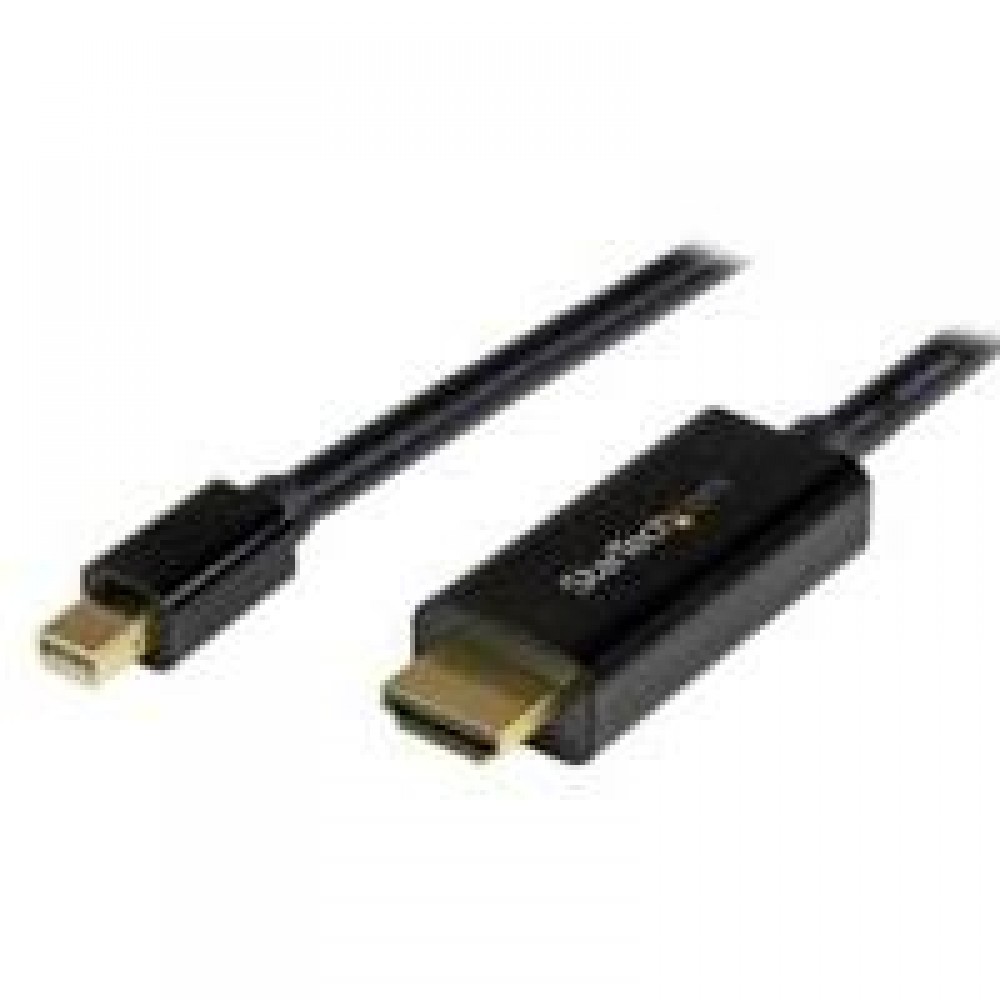 CABLE CONVERTIDOR MINI DISPLAYPORT A HDMI DE 2M - COLOR NEGRO - ULTRA HD 4K - STARTECH.COM MOD. MDP2HDMM2MB