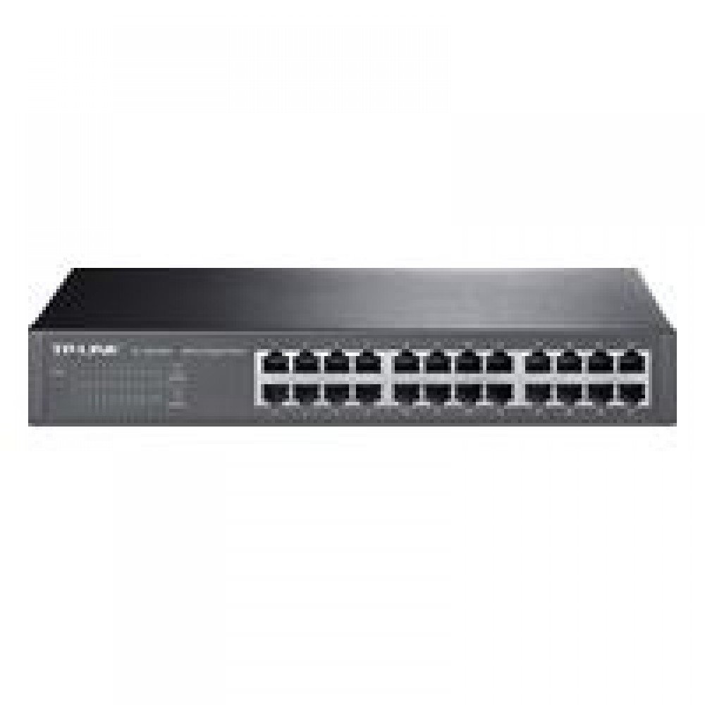 SWITCH TP-LINK TL-SG1024D 24 PUERTOS RJ45 GIGABIT 10/100/1000 NO ADMINISTRABLE CON AUTO MDI/MDI PARA ESCRITORIO O RACK 13 PULGADAS