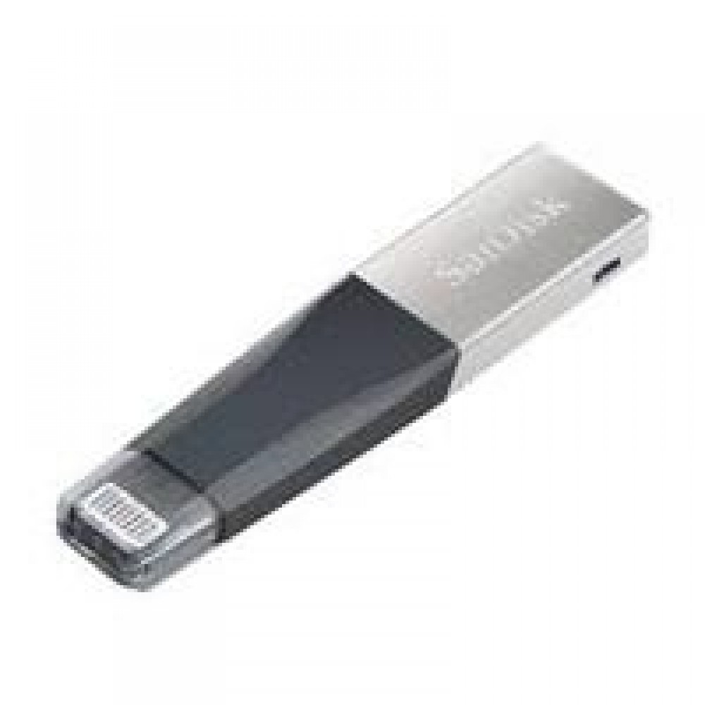 MEMORIA SANDISK 64GB IXPAND MINI PARA IPHONE/IPAD LIGHTNING/USB 3.0 METALICA C/GRIS